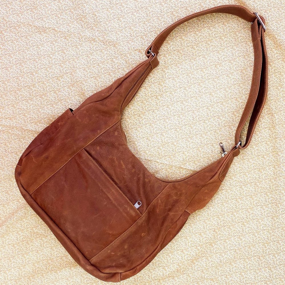 Coronado Leather Co Leather Satchel Shoulder Purse Full Grain Umbrella Holder